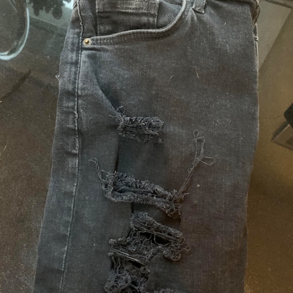 Black Distressed Jamie Jeans - Topshop - Picture 3 of 3